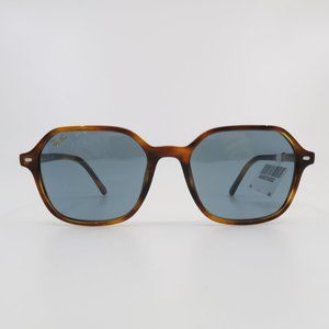 Ray-Ban RB 2195 954/62 53mm JOHN Tortoise/Blue Glass Unisex Sunglasses with case